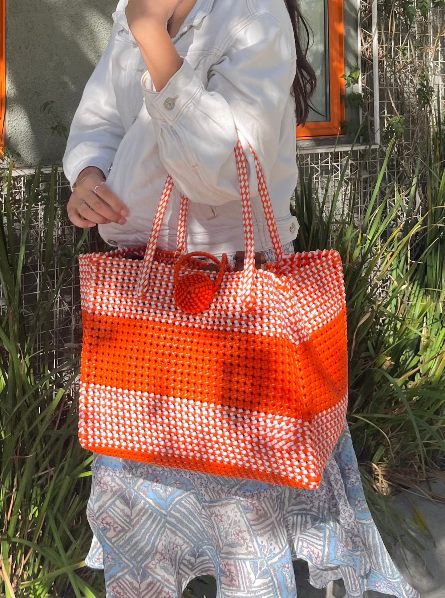 Citrus Woven Tote