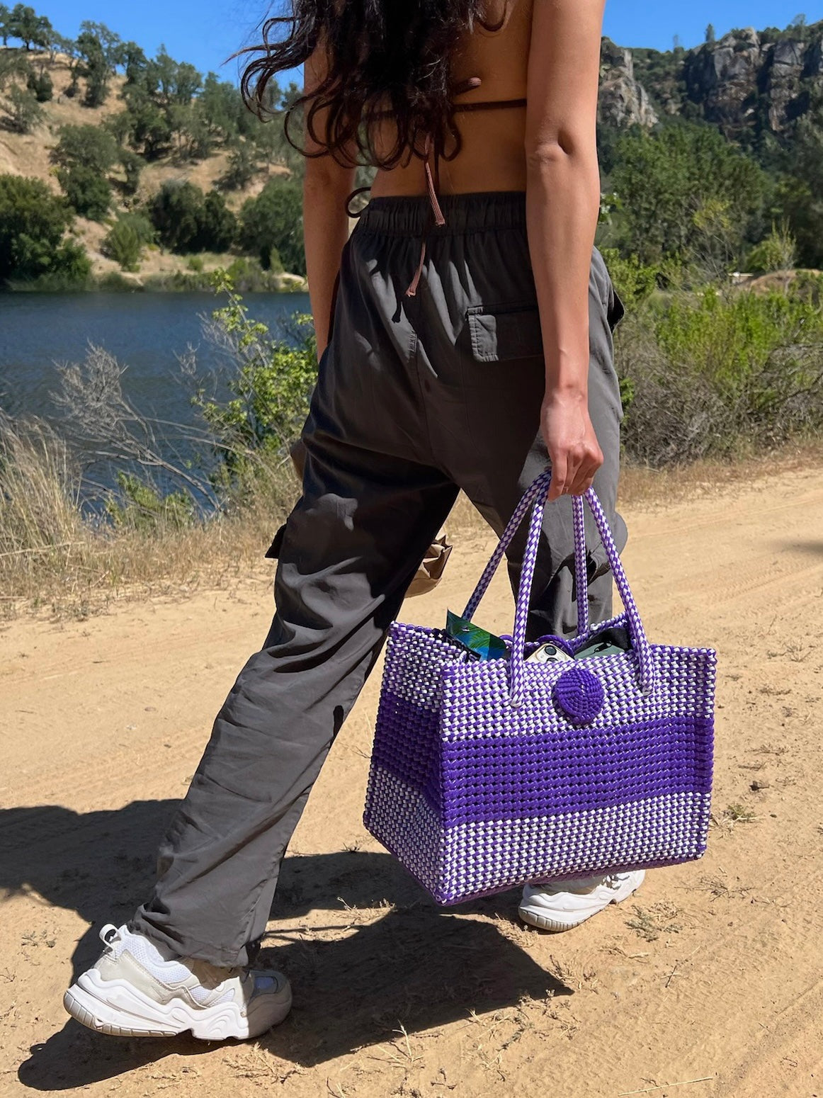 Violet Woven Tote